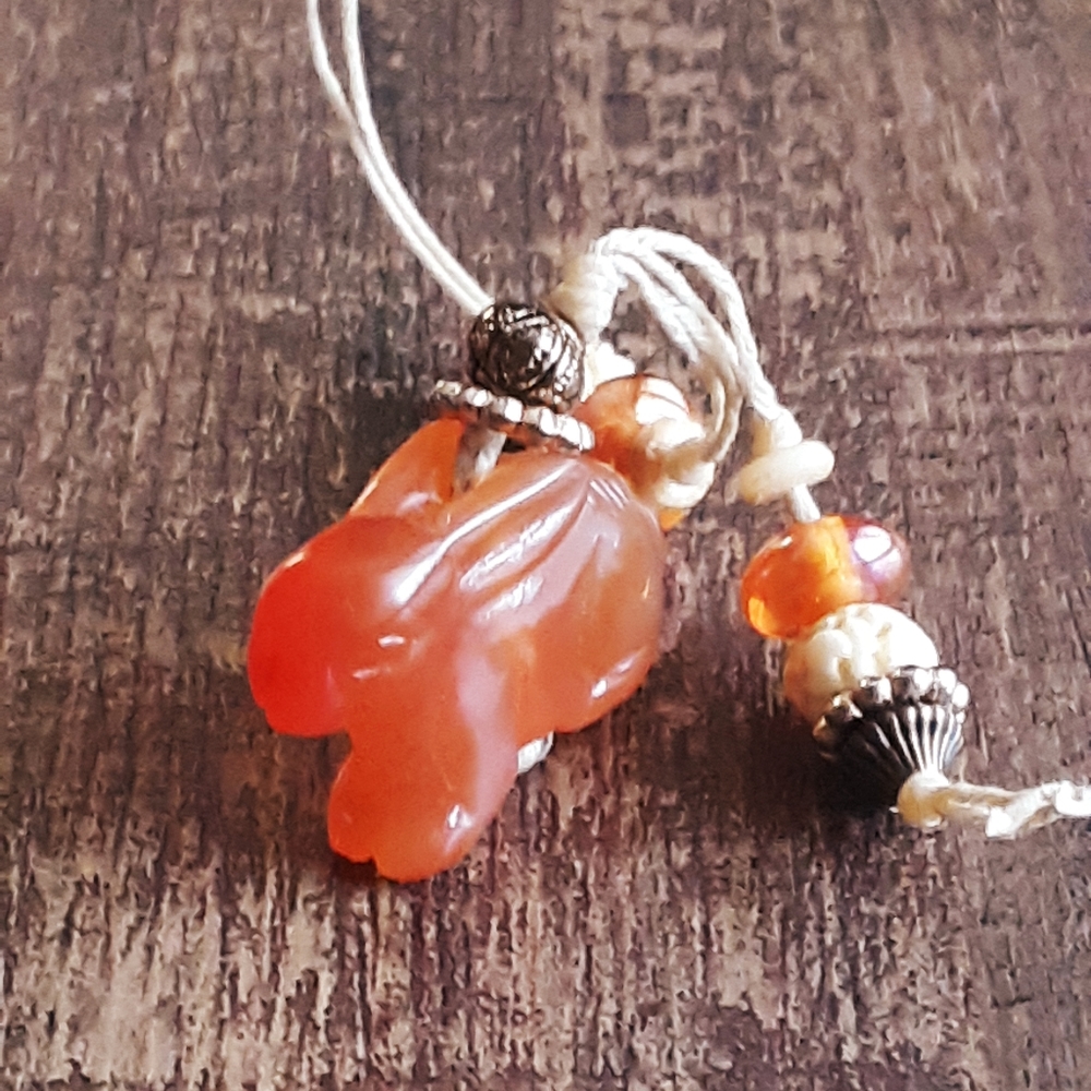 Baltic Amber Carved Rabbit Talisman